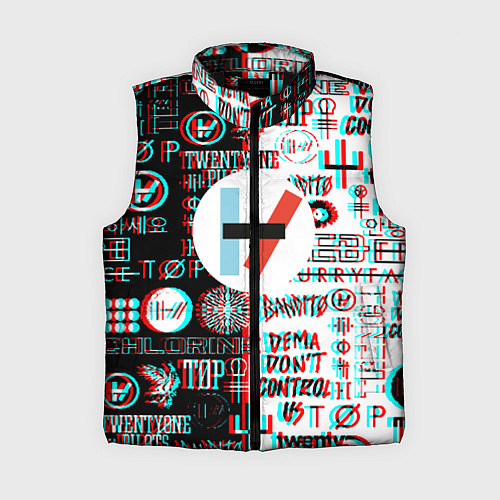 Женский жилет Twenty one pilots glitch pattern / 3D-Черный – фото 1