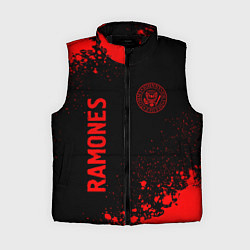 Женский жилет Ramones - red gradient вертикально, цвет: 3D-черный