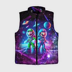 Женский жилет Космонавты Марио и Луиджи покоряют космос - нейроа, цвет: 3D-светло-серый