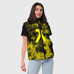 Женский жилет Half life flame game, цвет: 3D-светло-серый — фото 2