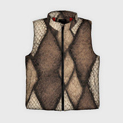 Женский жилет Кожа змеи ромбы