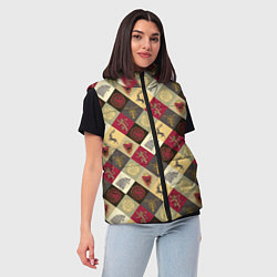 Женский жилет Лого домов Игра престолов паттерн, цвет: 3D-красный — фото 2