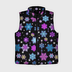 Женский жилет Разноцветные снежинки