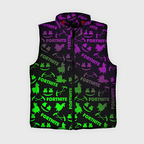 Женский жилет Fortnite кислота неоновая / 3D-Красный – фото 1