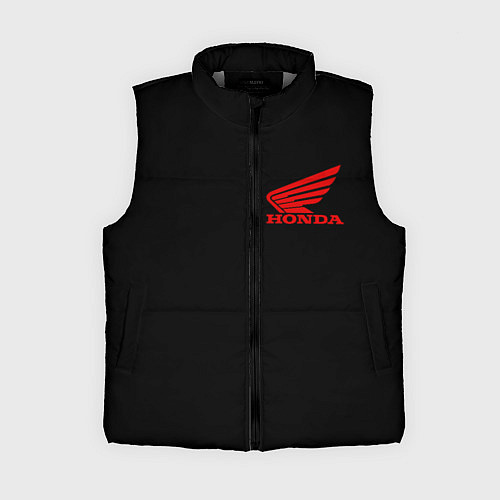 Женский жилет Honda red logo auto steel / 3D-Светло-серый – фото 1