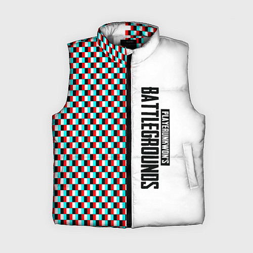 Женский жилет PUBG глитч клетка / 3D-Светло-серый – фото 1