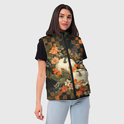 Женский жилет Бледные тыквы, цвет: 3D-светло-серый — фото 2