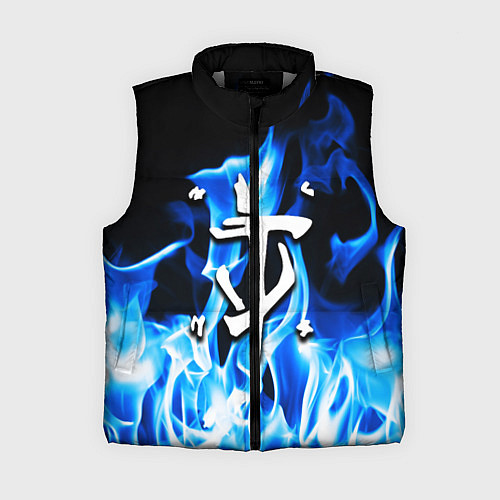 Женский жилет Doom fire logo steel / 3D-Светло-серый – фото 1