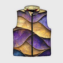 Женский жилет Фиолетовые и золотые волны