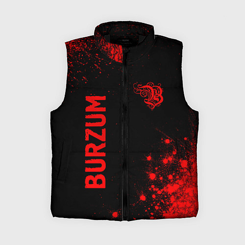 Женский жилет Burzum - red gradient вертикально / 3D-Черный – фото 1