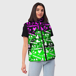 Женский жилет Fortnite краски кислота, цвет: 3D-черный — фото 2