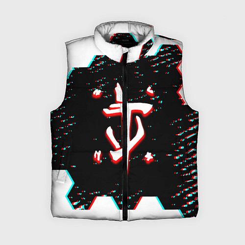 Женский жилет Doom hexagon glitch color / 3D-Светло-серый – фото 1
