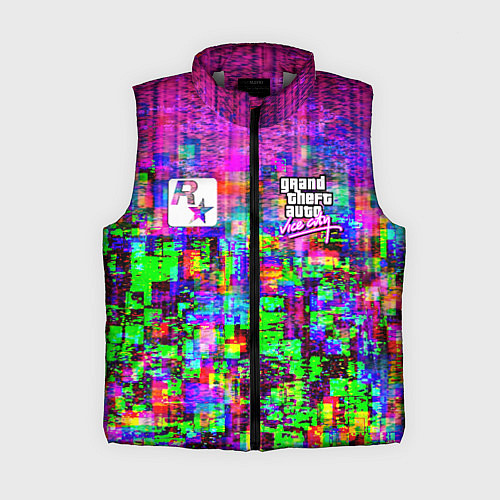 Женский жилет Vice city glitch game / 3D-Светло-серый – фото 1