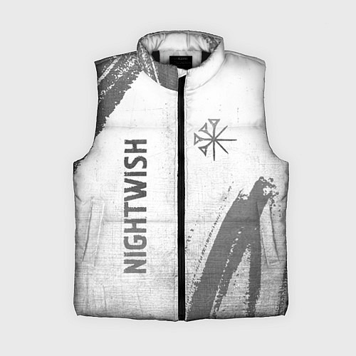 Женский жилет Nightwish - white gradient вертикально / 3D-Черный – фото 1