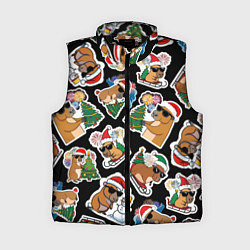 Женский жилет Новогодняя капибара с ёлкой