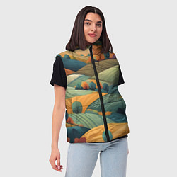 Женский жилет Луга поля, цвет: 3D-светло-серый — фото 2