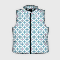 Женский жилет Белый голубой горошек