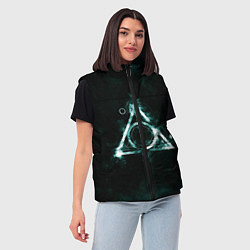 Женский жилет Дары смерти, цвет: 3D-светло-серый — фото 2