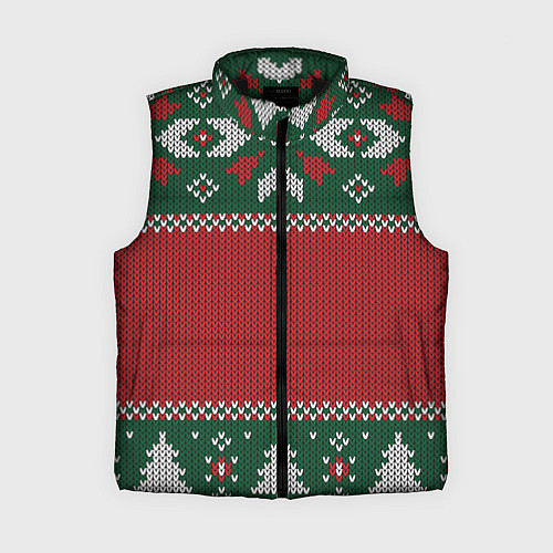 Женский жилет Knitted Christmas Pattern / 3D-Черный – фото 1