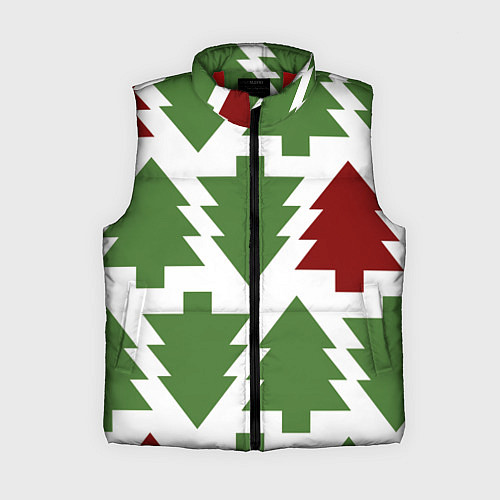 Женский жилет Елочный новый год / 3D-Красный – фото 1