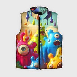 Женский жилет Мультяшные персонажи - нейроарт