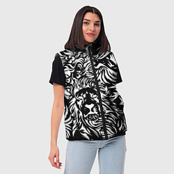 Женский жилет Лев и орел в виде узоров, цвет: 3D-черный — фото 2