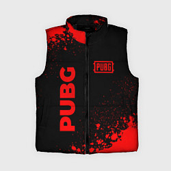 Женский жилет PUBG - red gradient вертикально, цвет: 3D-черный
