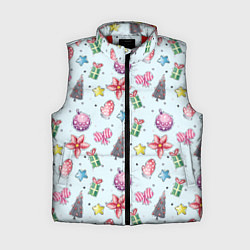 Женский жилет Новогодний фон