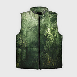 Женский жилет Зеленый камуфляж с эффектом старины