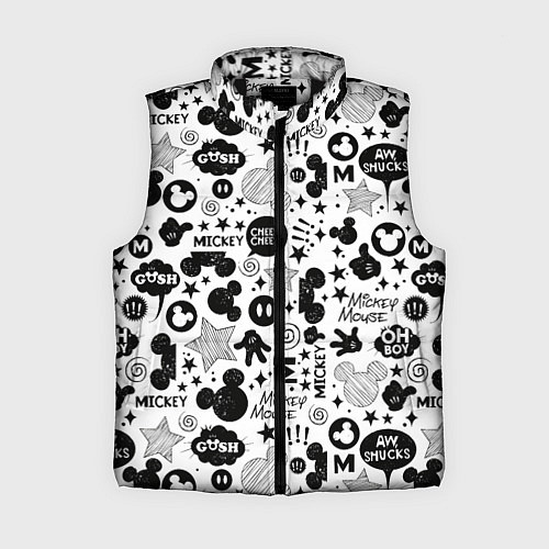 Женский жилет Микки Маус узор / 3D-Черный – фото 1
