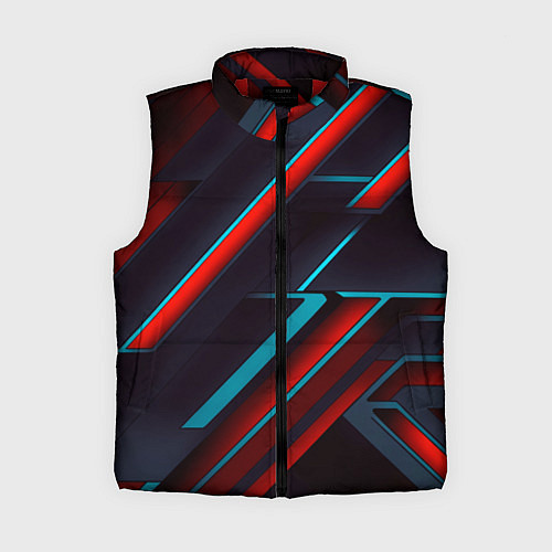 Женский жилет Абстракция из линий / 3D-Красный – фото 1
