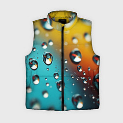 Женский жилет Крупные капли на цветном фоне