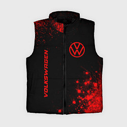 Женский жилет Volkswagen - red gradient вертикально, цвет: 3D-черный