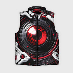 Женский жилет Красная сфера киберпанк