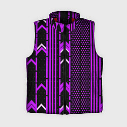 Женский жилет Фиолетовые обои на чёрном фоне, цвет: 3D-красный