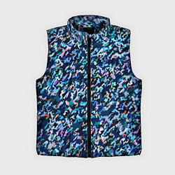 Женский жилет Абстрактная текстура синий пёстрый