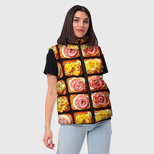 Женский жилет Бутерброды / 3D-Красный – фото 3