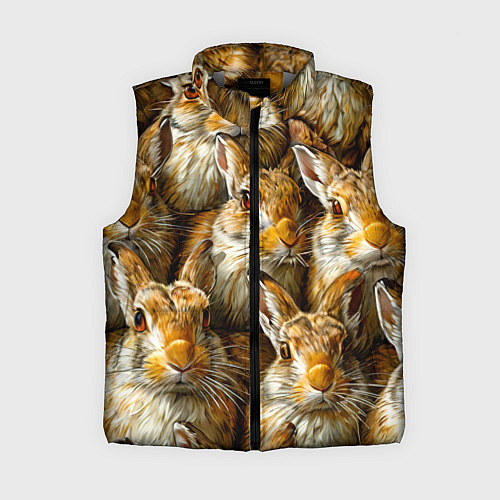 Женский жилет Зайцы / 3D-Светло-серый – фото 1