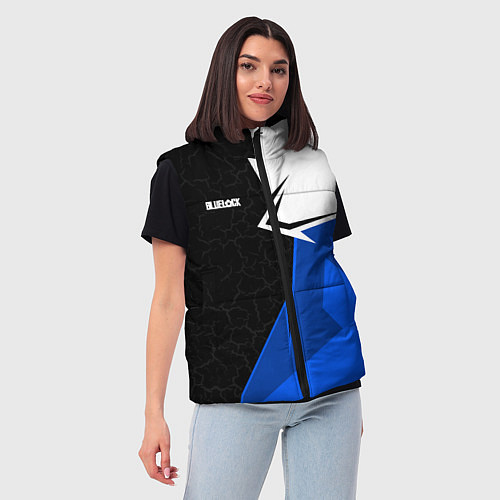 Женский жилет Блюлок - бело-синей спорт / 3D-Красный – фото 3