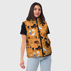 Женский жилет Гарри Поттер паттерн, цвет: 3D-черный — фото 2