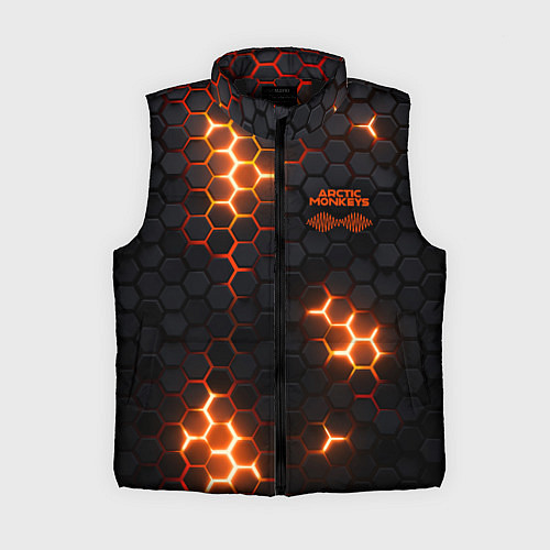 Женский жилет Arctic Monkeys - плиты с подсветкой / 3D-Черный – фото 1