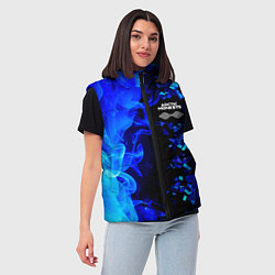 Женский жилет Arctic Monkeys - синий огонь и плиты, цвет: 3D-красный — фото 2