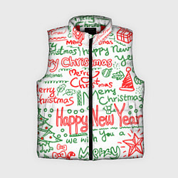 Женский жилет Новогодняя атмосфера merry christmas