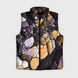 Женский жилет Чёрно-жёлтый камень, цвет: 3D-красный