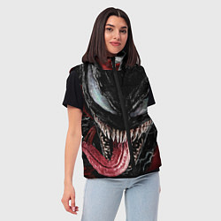 Женский жилет Веном с языком, цвет: 3D-черный — фото 2