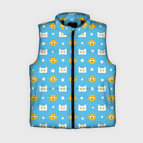 Женский жилет Время приключений паттерн / 3D-Черный – фото 1