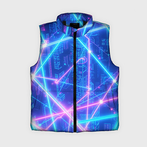 Женский жилет Неоновые провода / 3D-Черный – фото 1
