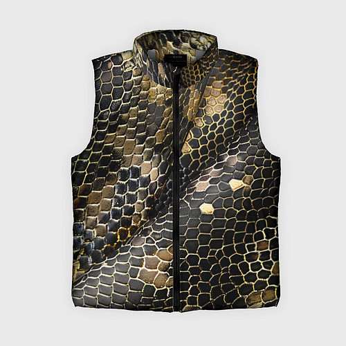Женский жилет Кожаный змеиный принт / 3D-Светло-серый – фото 1