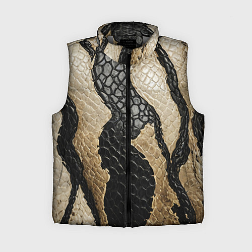 Женский жилет В коже рептилии / 3D-Светло-серый – фото 1