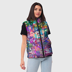 Женский жилет Новогодний виммельбух, цвет: 3D-светло-серый — фото 2